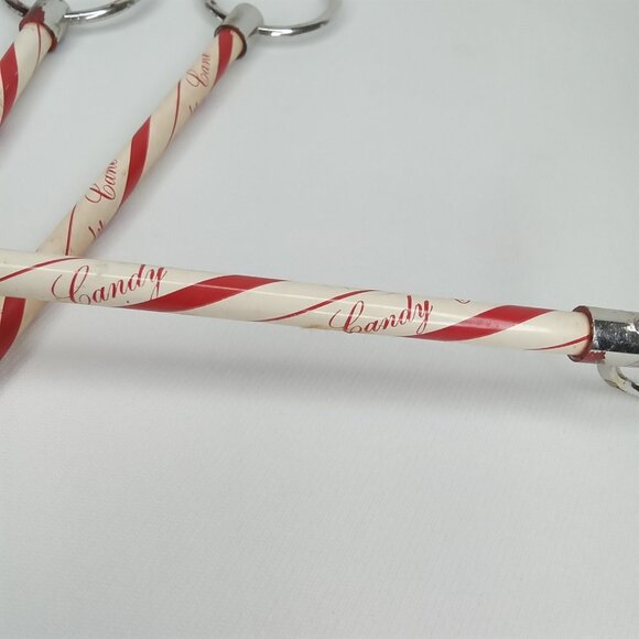 MCM Christmas Candy Cane Pencil Set Of 3 Unused Red & White Made In USA 1950s - Picture 6 of 7
